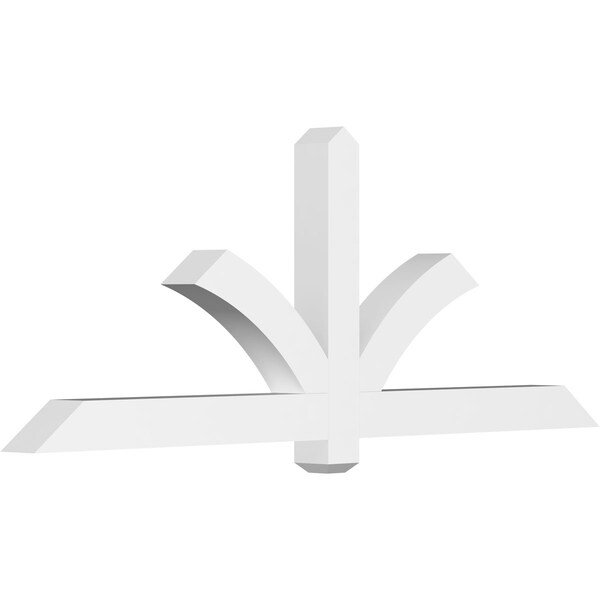 Ekena Millwork Redmond Architectural Grade PVC Gable Bracket, 72"W x 27"H x 4"D x 4"F, 9/12 Pitch GBP072X27X0404RED00 - main